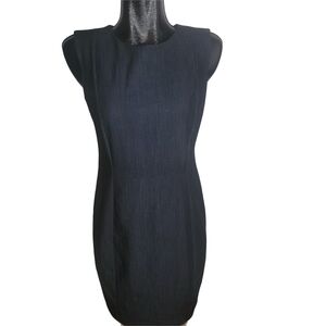 Laura Petites Navy Blue Sleeveless Sheath Dress 8